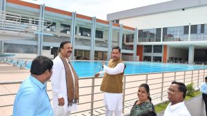 Union Minister Joshi directs officials to complete work on sports complex