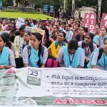 ‘University Chalo’ protest held against fee hike in Dharwad